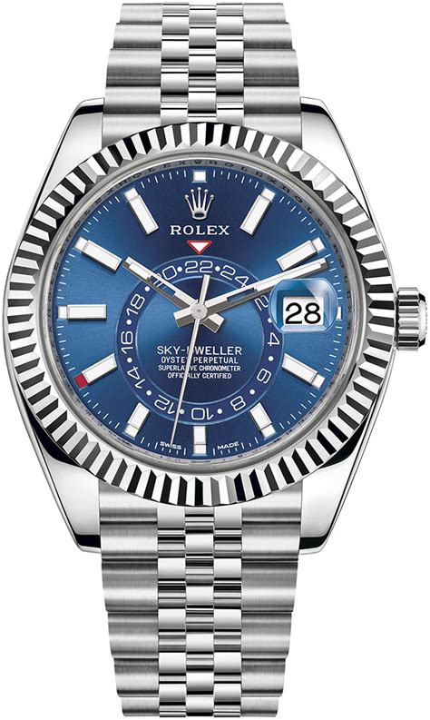 rolex sky-dweller oystersteel men's watch 326934-0003 - 326934-bluso-sd - blue|rolex sky dweller blue oyster.